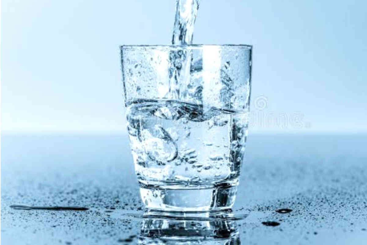 drinking water at early morning