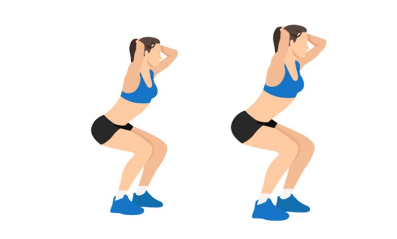 Prisoner squat exercise